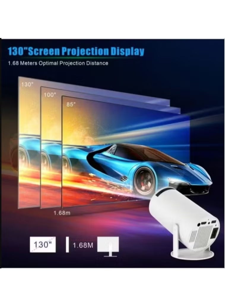 Denx Smart Projector Android 12 Portable Mini Projector with Wi-Fi & Bluetooth, 1080P Support, Auto Keystone, Compact Home Theater for Movies, Gaming, Presentations & Outdoor Viewing - Image 5